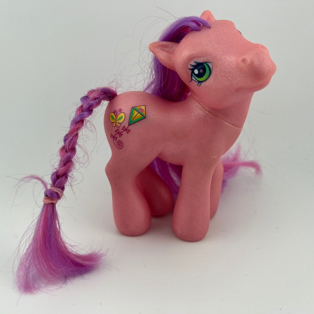 My Little Pony G3 Sky Wishes 2003 Hasbro Pink Purple Hair Butterfly Kite Pony